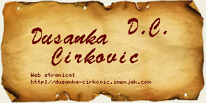 Dušanka Ćirković vizit kartica